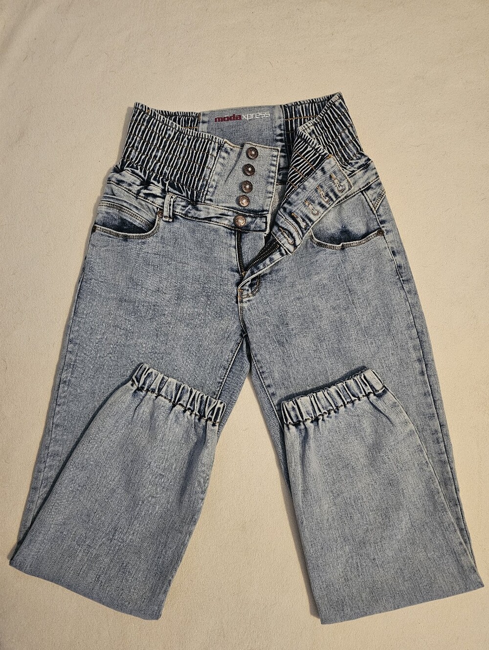 NEW! Moda Xpress MX Wmns Joggers Butt Lift 5 Buttons Elastic Waistband SZ 11/12.